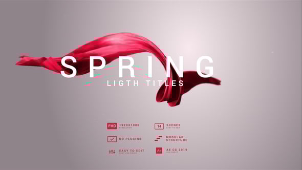 Spring | Light Titles, Titles ft. cosmetic & disco light - Envato