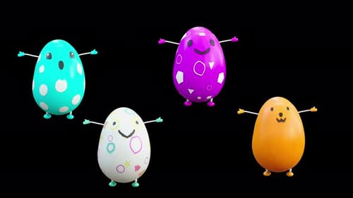 49 Easter Day Eggs Dancing 4K