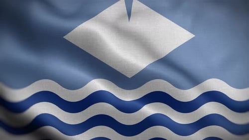 Realistic Fabric Waving Flag Animation Loop