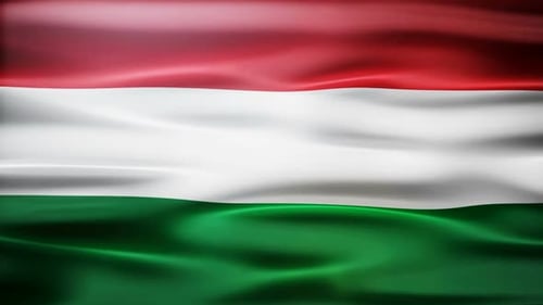 Realistic Waving Flag of Hungary