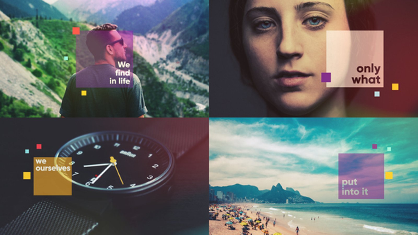 Modern Dynamic Slideshow with Clean Text Reveals and Photo Transitions ...