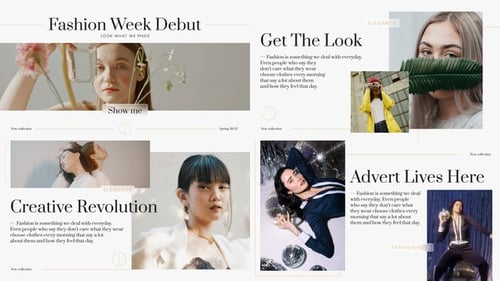 Elegant Minimalist Fashion Slideshow with Clean Typography