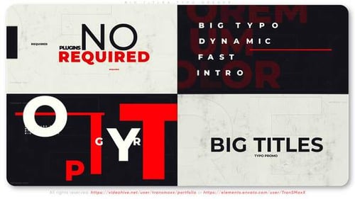 Big Titles Typo. Smart Opener