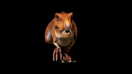 Realistic 3D T-Rex Running Animation Alpha Channel