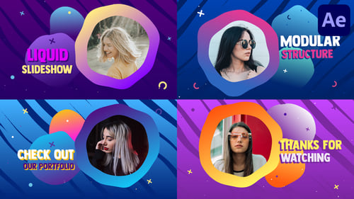 Colorful Liquid Slideshow | After Effects