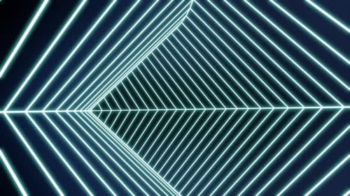 Tunnel bleu fluo