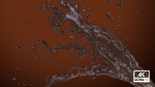 Schokoladenfluss mit Spritzer