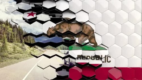 Geometric Hexagon Tile Reveal Transition