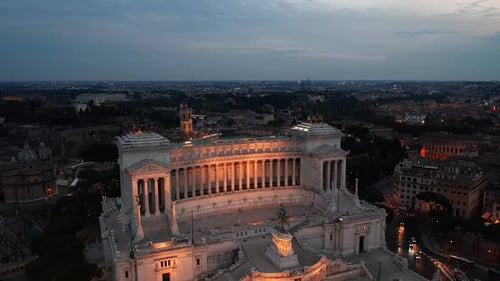 Vista aérea de Vittoriano, famoso marco em Roma