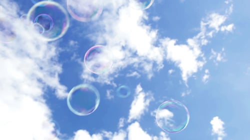 Seifenblasen im Himmel