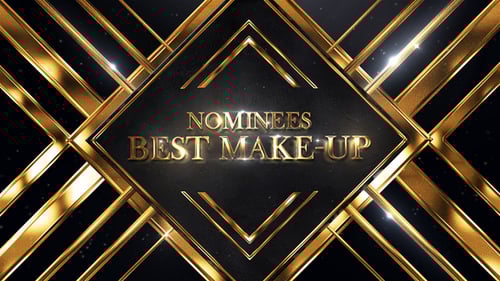 Elegant Golden Awards Ceremony Titles with Geometric Frames