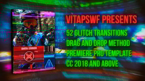52 Drag and Drop Glitch Transitions