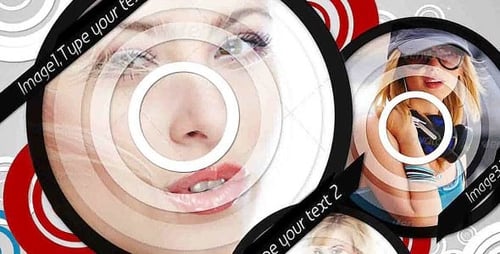 Modern Geometric Presentation with Dynamic Photo Circles