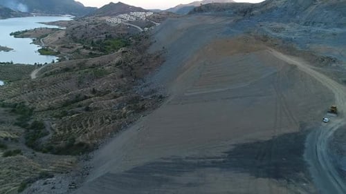 Rocks Cliffs And Trees Aerial View