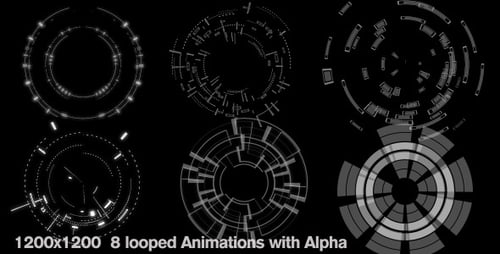 Futuristic Geometric HUD Circles Loop Animation