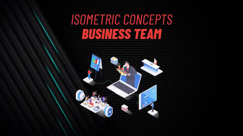 Equipo empresarial - Isometric Concept