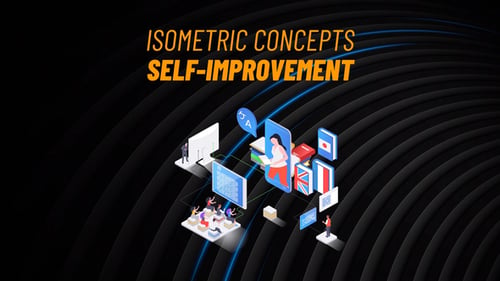 Animated Isometric Concepts for Education, E-Learning, and Professional Development