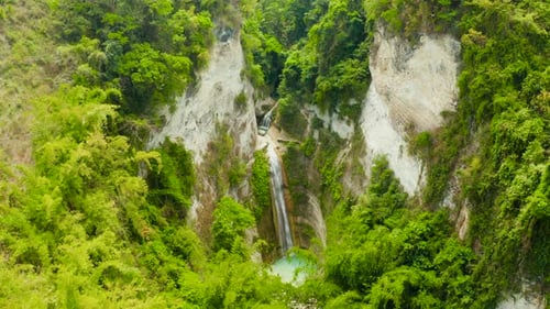 Beautiful Tropical Waterfall Philippines, Cebu