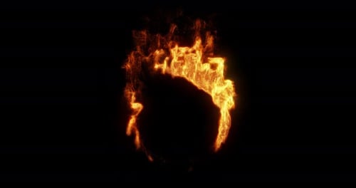 Dynamic Fiery Ring Reveal Animation