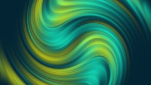 Abstract Swirling Green Yellow Gradient Fluid Background