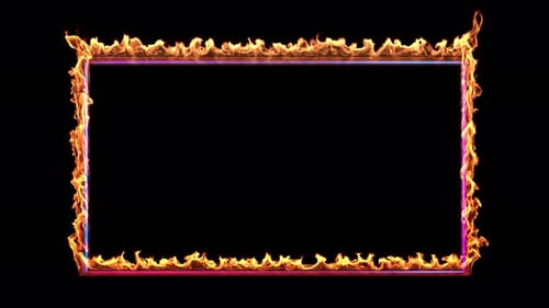 Fire Frame On Alpha