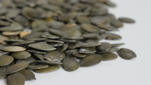 Close Up of Healthy Green Pumpkin Seeds