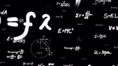 Flying Math and Physics Formulas Symbols Functions and Equations ...