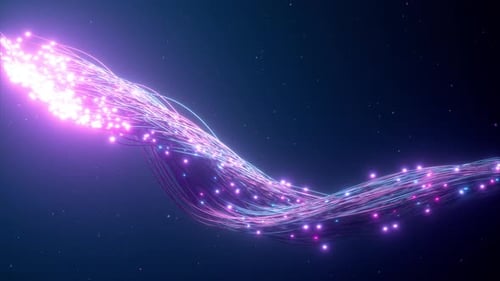 Glowing Fiber Optic Cable