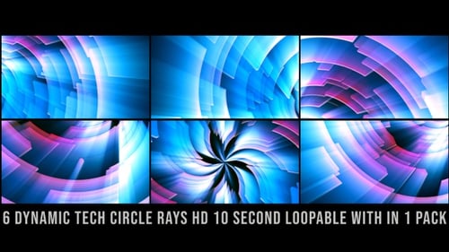 Dynamic Tech Circle Rays Pack V01