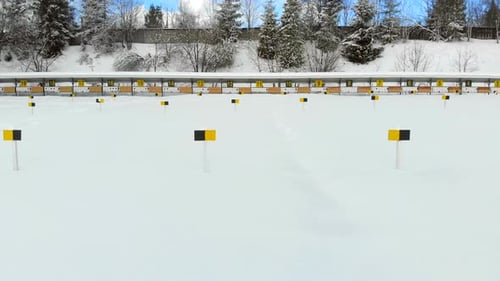 Biathlon. Panorama of Targets for Shooting During the Biathlon. The Numbering of the Targets