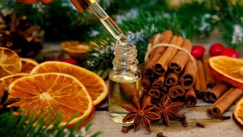 Winter Aromatherapy with Essential Oil and Spices