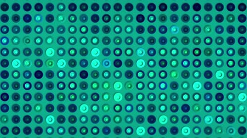 Mosaic symmetric pattern with tiny round silhouettes