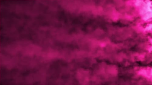 Schnell bewegende rosa Rauchwolken auf isoliertem schwarzem Hintergrund
