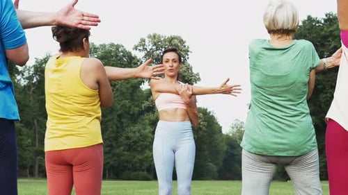 Group Exercise Class in the Park