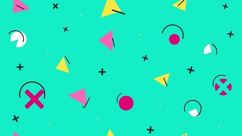 Colorful Flat Design Animated Geometric Pattern Loop