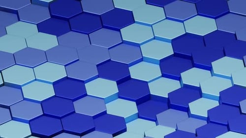 Abstract Geometric Hexagon Pattern Background Animation Loop