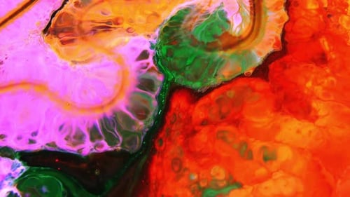 Dynamic Abstract Colors Flowing and Mixing