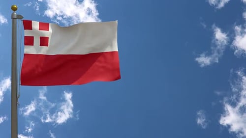 Utrecht Province Flag (Netherlands) On Flagpole