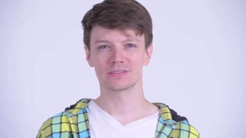 Engaging Young Man Talking to Camera