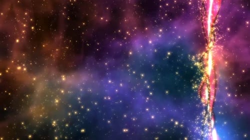 Colorful Space Ribbon Moving Background