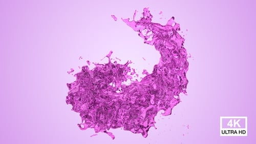 Dynamic Pink Liquid Splash Fluid Transition Effect