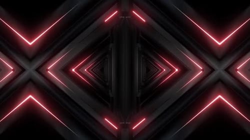 4k Abstract Red Neon Vj Loop Pack