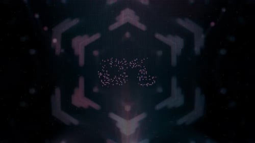 Futuristische abstrakte grau-rosa Arcade-Blockchain HUD Gaming Cyberspace-Vorlage Hintergrundschleife