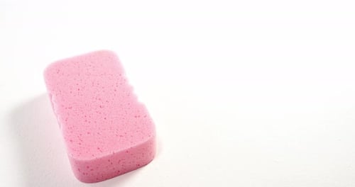 Close-up of cleaning sponge