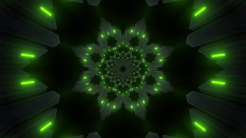 Abstract Star Tunnel VJ Loop with Neon Glowing Lines