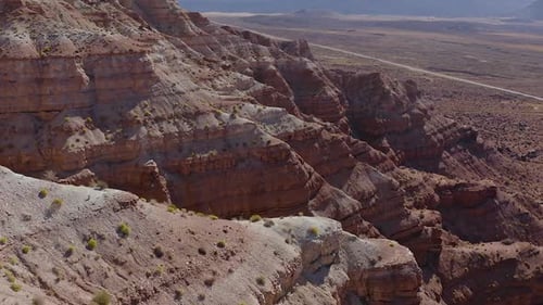 Aerial shot of the amazing rock formations in southern Utah.