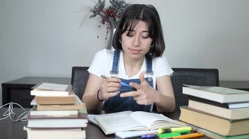 Studentin haben Pause