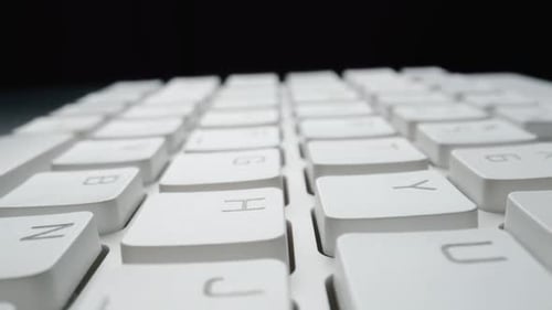 Closeup View of Computer Keyboard