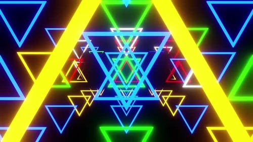 Colorful Triangle Light 4k
