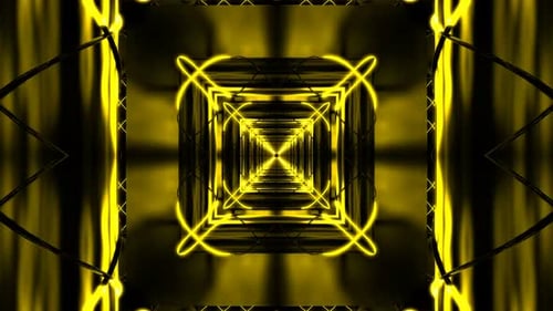 Bucle abstracto de túnel amarillo